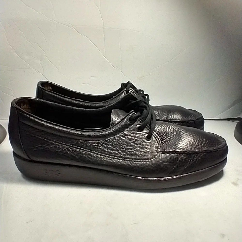 SAS Amigo Black Leather Comfort Laceup Shoes Men's sz 15N.